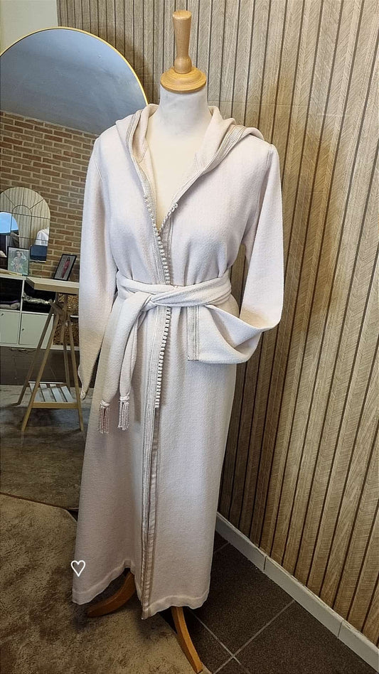 JELLABA STYLE MANTEAU EN MLIFFA ROSE CLAIR